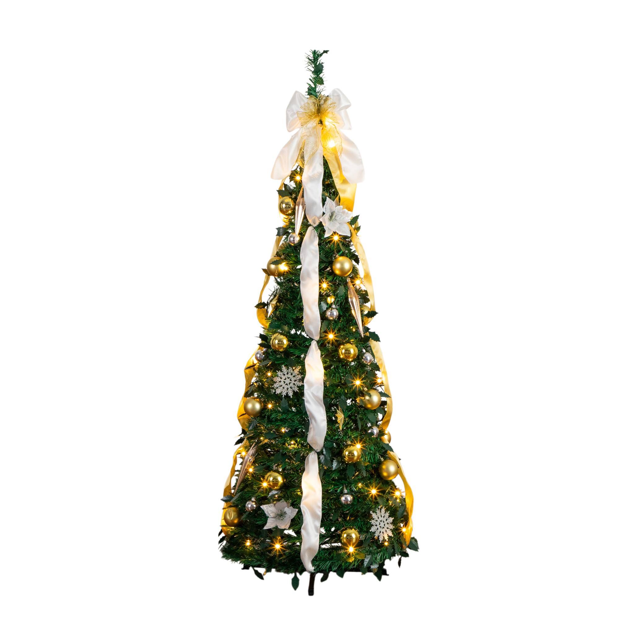 5ft. Pre-Lit Pop-Up Green Artificial Christmas Tree